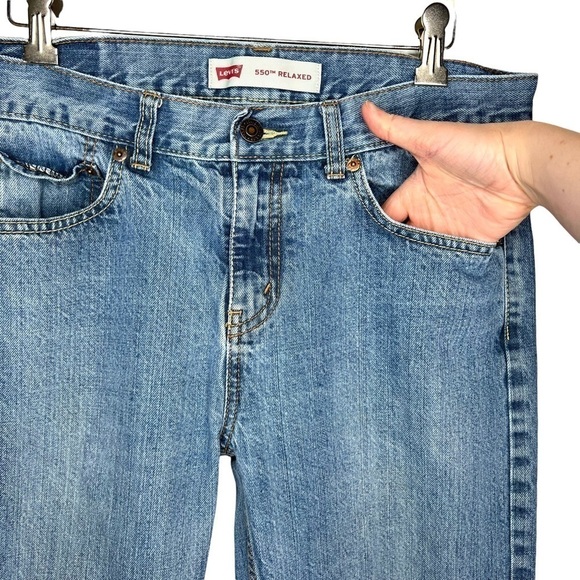 Vintage 90s Levi’s 550 Relaxed Denim Loose Fit Baggy Jeans Size 18 Regular Kids - Picture 4 of 16